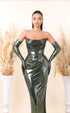 Ela - Strapless dress with ruched bodice